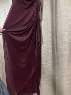 Burgundy Glitter Formal Maxi Dress
