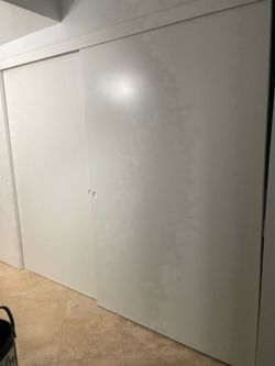 Top hung closet doors