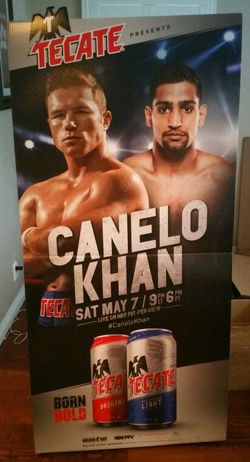 Canelo Khan fight stand up standee