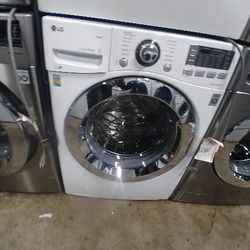 Lg Washer And Dryer Set Electric Extra Large Capacity Grande 30-day Warranty 