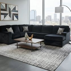 Black Cozy Sectional 