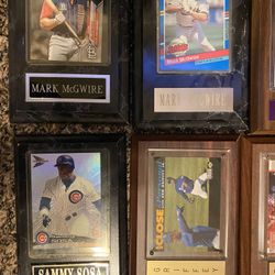 Various Sports Memorabilia Plaques 
