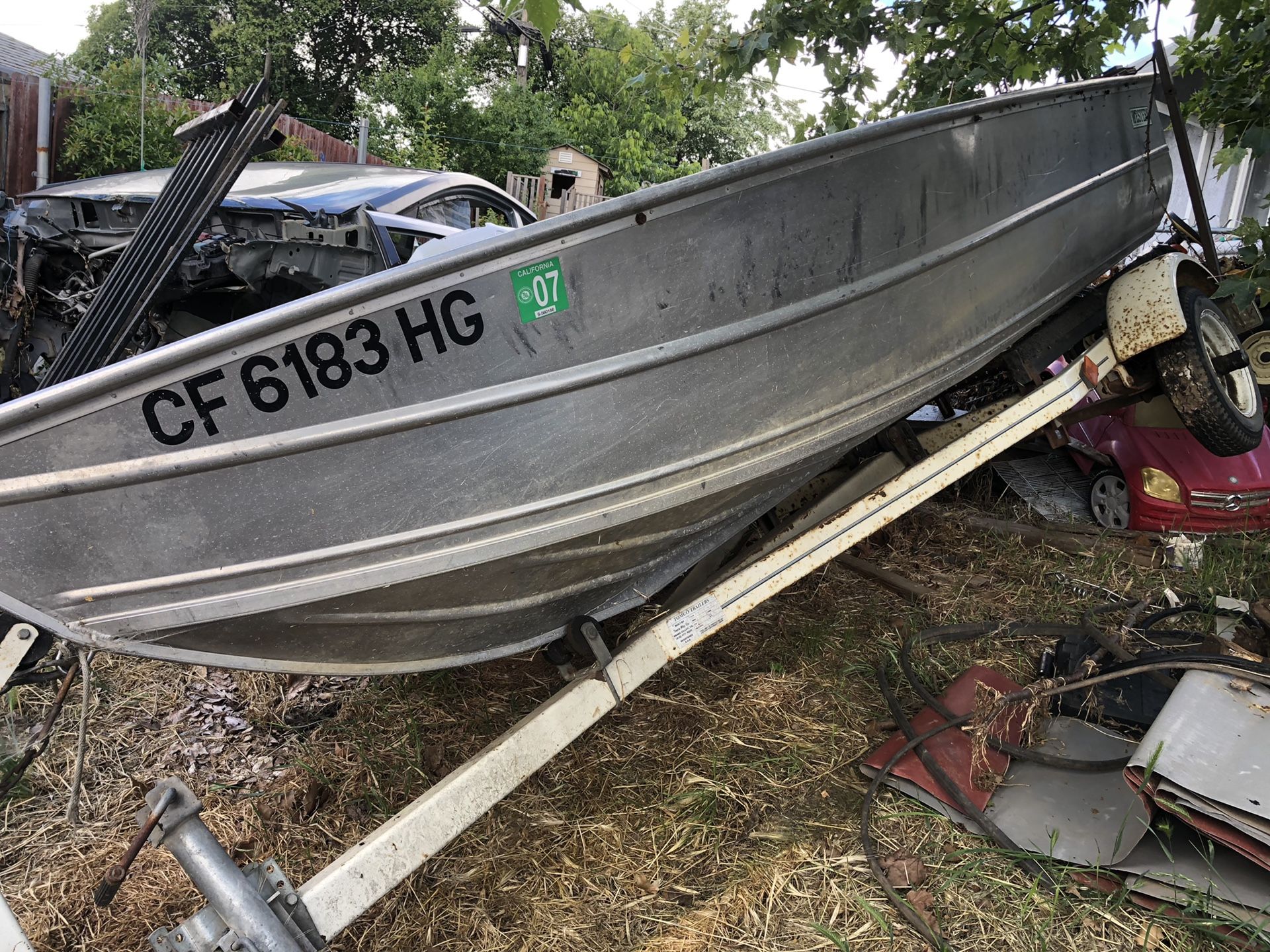 ~~~12’ Welded Aluminum Finish boat and trailer~~