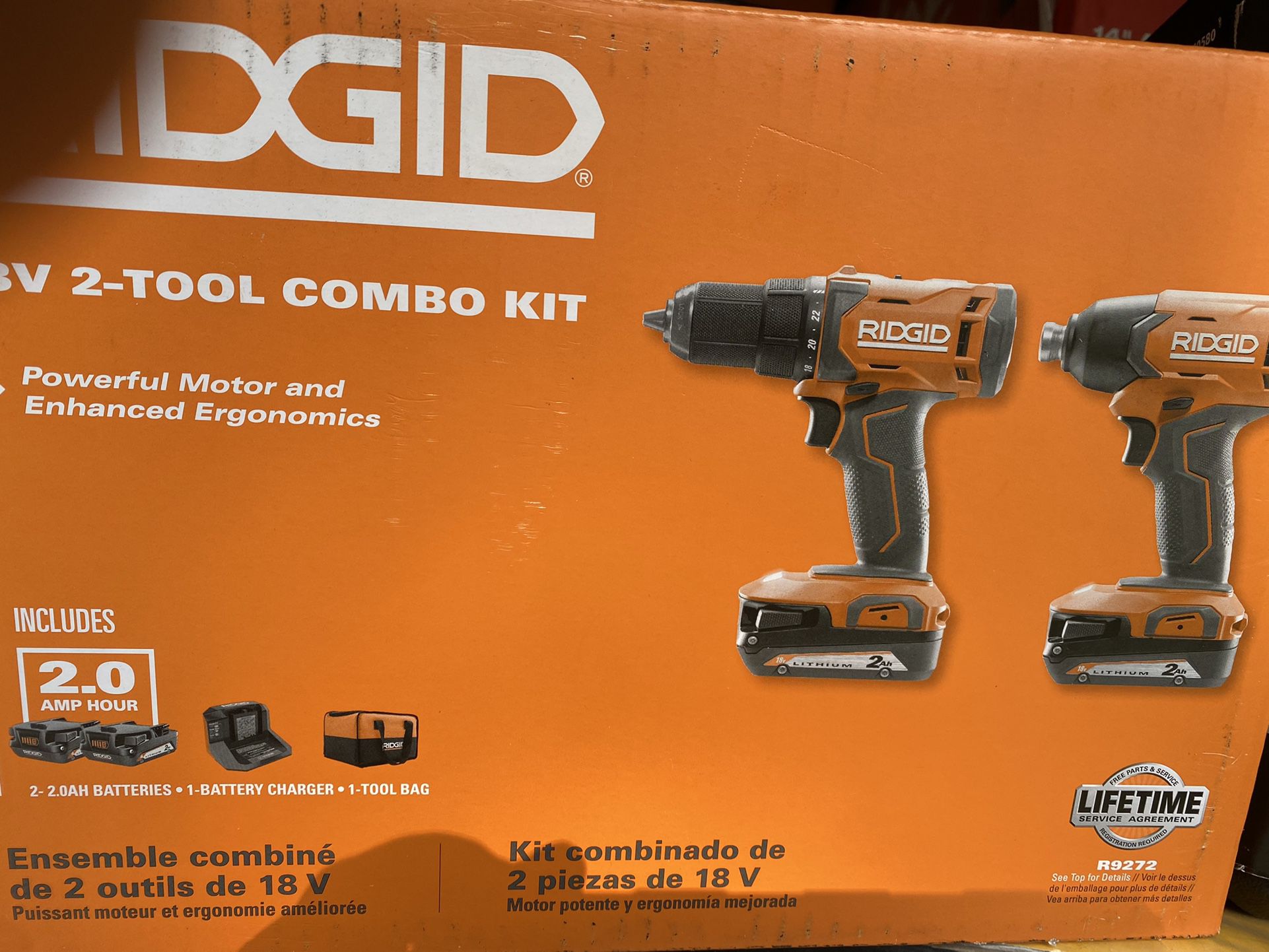 RIDGID R9272 Combo 1/2” Drill/Driver 1/2”Impact Driver