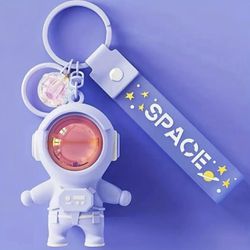 Purple Space Astronaut Keychain Spaceman Lights Up