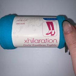 Xhilaration Light Blue Girls Footless Tights