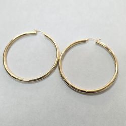 14kt Gold Hollow Hoops