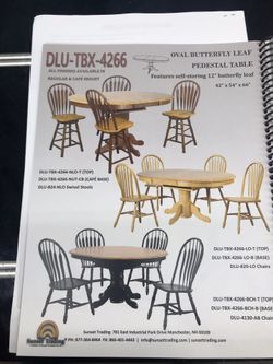 Brand new table in nutmeg and light oak