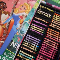 Free Coloring Pagea And Crayons 