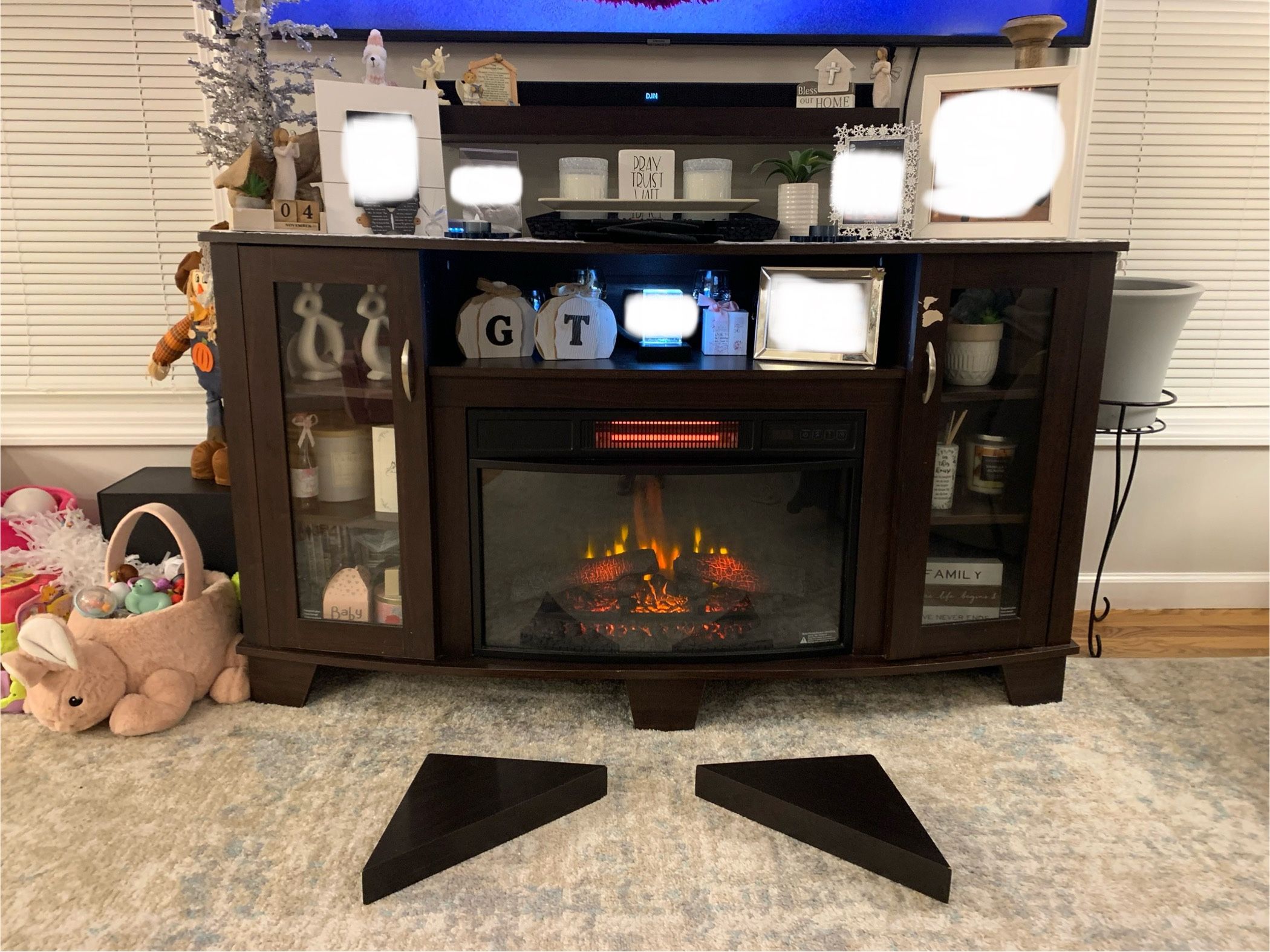 Fireplace & Matching Shelves ($250)