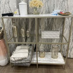 Ikea Vittsjö shelf unit ( Gold & marble )