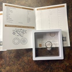 2.0 Carat Moissanite Engagement Ring And Earring Set