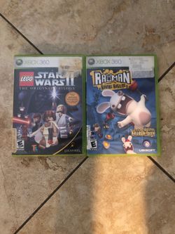 Rayman Raving Rabbids and Star Wars 2 Xbox 360