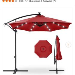 10ft Umbrella Con Stand Y Luses