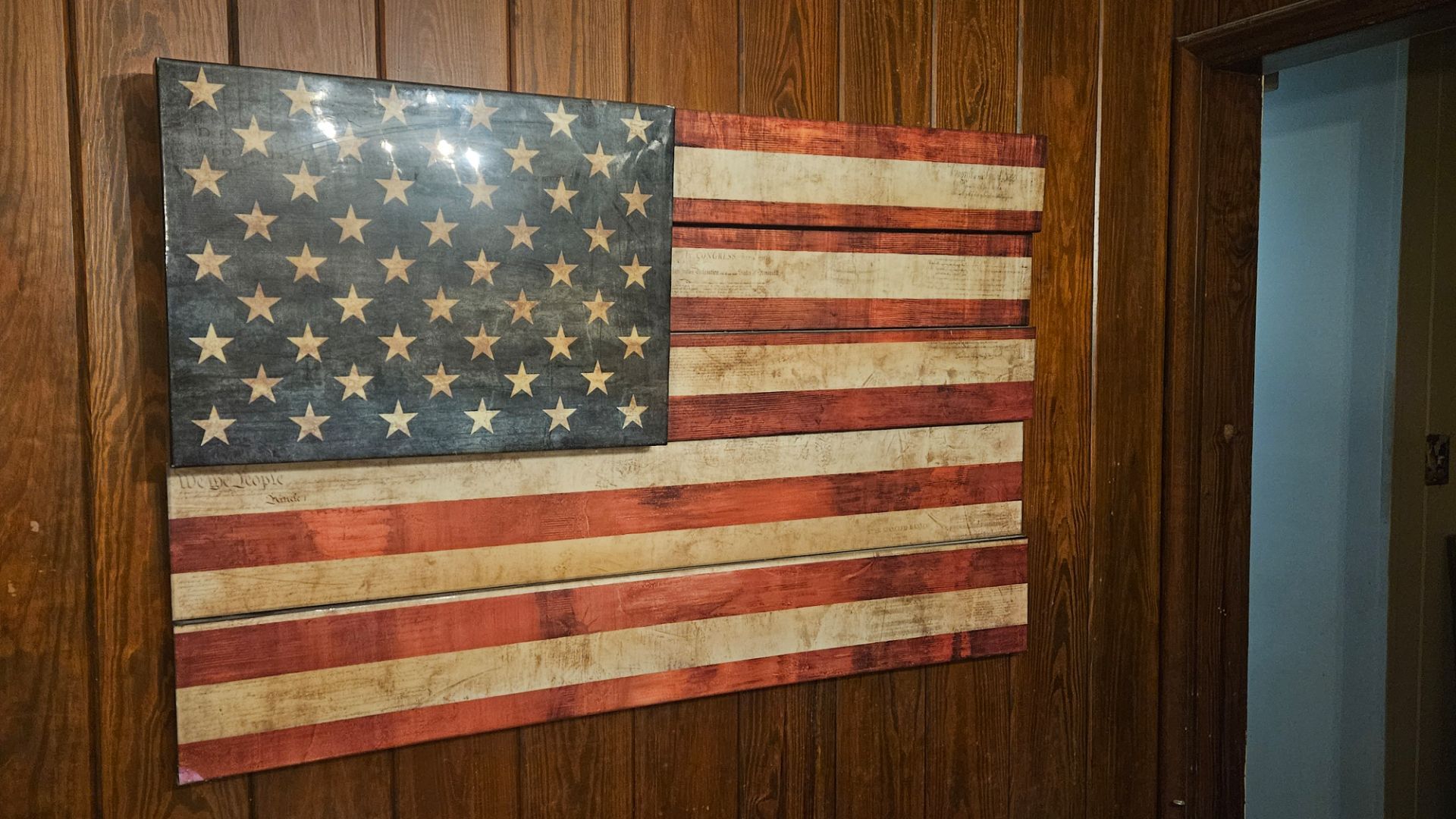 American flag wall art