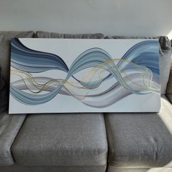 Blue, white, gray, gold canvas- bought less than 2 months ago 