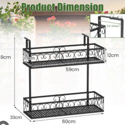 All New Flower Pot Holder With 2 Planter Baskets
