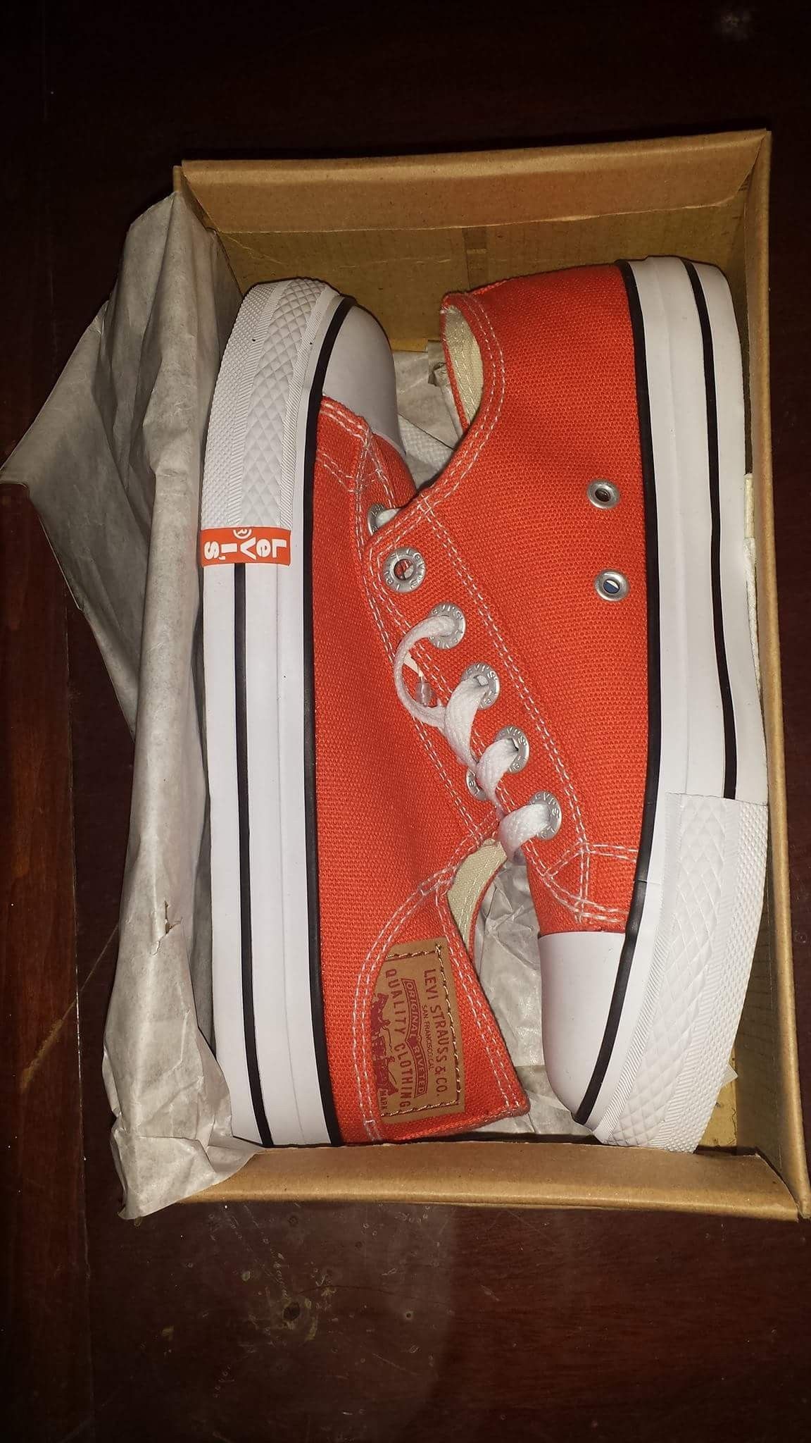 Levi's orange shoes