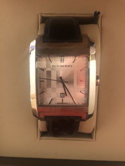 OBO-Burberry Watch - Black Leather Strap