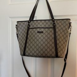 Gucci Handbag Leather/ Canvas Coated