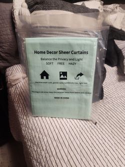 Home Decor Sheer Curtains – Mint Green