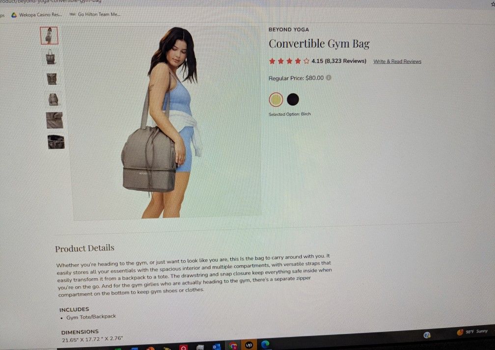 Beyond Yoga Convertible Gym Bag