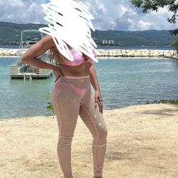 Pink Diamond Mesh, Cover-Up Pants