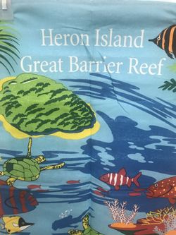 A fabric banner 29x19 Heron Island great Reef