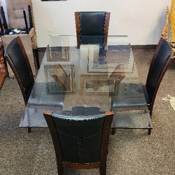 Beautiful Glass Top Dining Table With Chairs