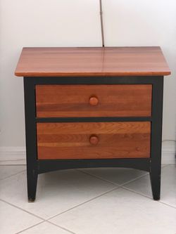 Two-Drawer Wood Nightstand End Table