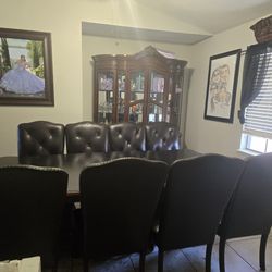 Formal Table With China Hutch