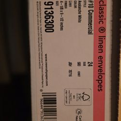 Neenah Classic Linen Avalanche White #10 Envelopes