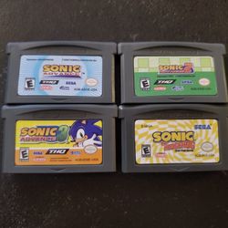 Sonic Advance 1, 2, 3, Sonic The Hedgehog Genesis GBA Video Game Cartridge Gameboy Advance 