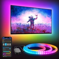 Govee TV LED Backlight, RGBIC Neon Lights for TV, 9.84ft Smart WiFi Backlight 48-55 inch & 65-75 TVs, Works with Alexa, Google Assistant Home APP, Mus