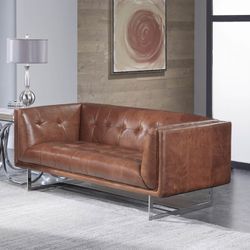 Gulielma Leather Chesterfield Loveseat, you save $300