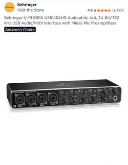 🎶 Behringer U-PHORIA UMC404HD