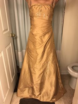 Formal gold dress size 10