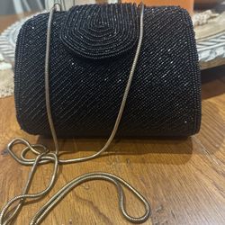 Black Vintage Beaded Bag 