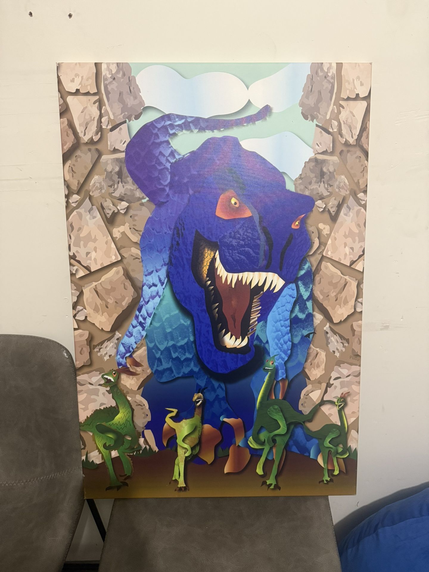 Large Kids Dinosaur Canvas