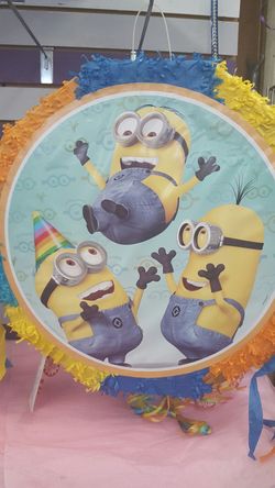 Minions birthday party pull piñata