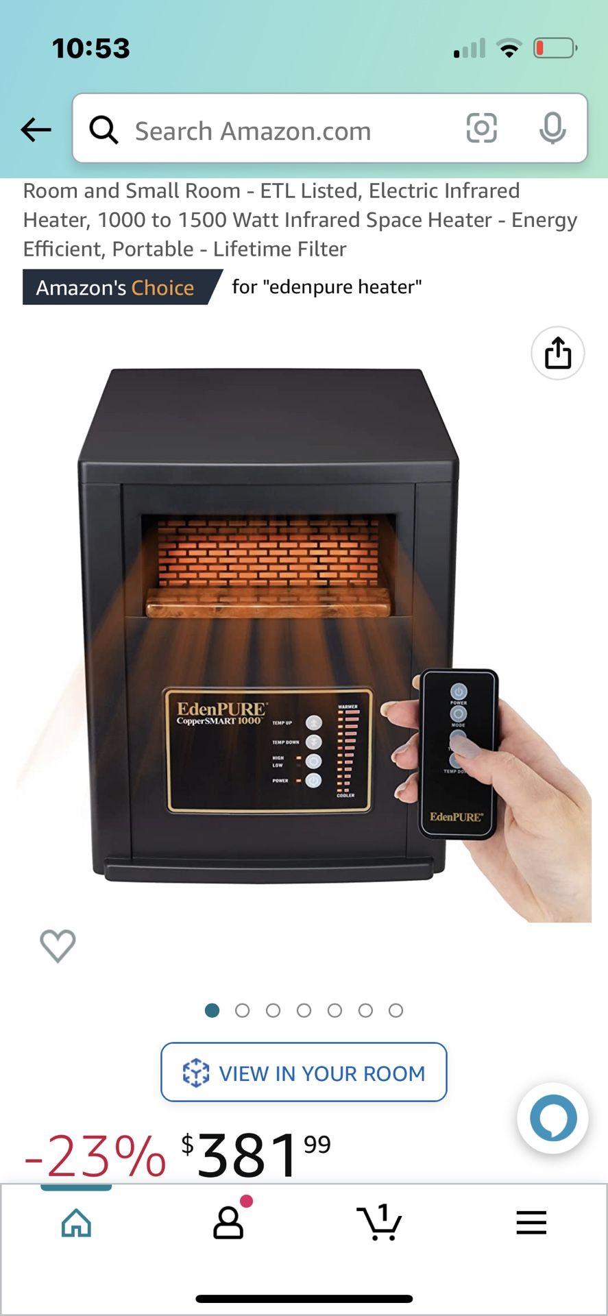 Eden Pure Infrared Heater for Sale in Woodinville, WA - OfferUp