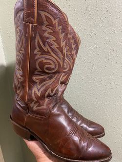 Justin 1560 Marbled Deerlite Men’s Western Cowboy Leather Boots Size 9.5D made in USA