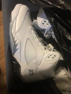 Jordan 5 Metallic White