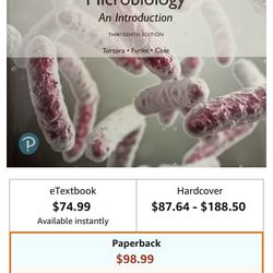 Microbiology Paperback Textbook