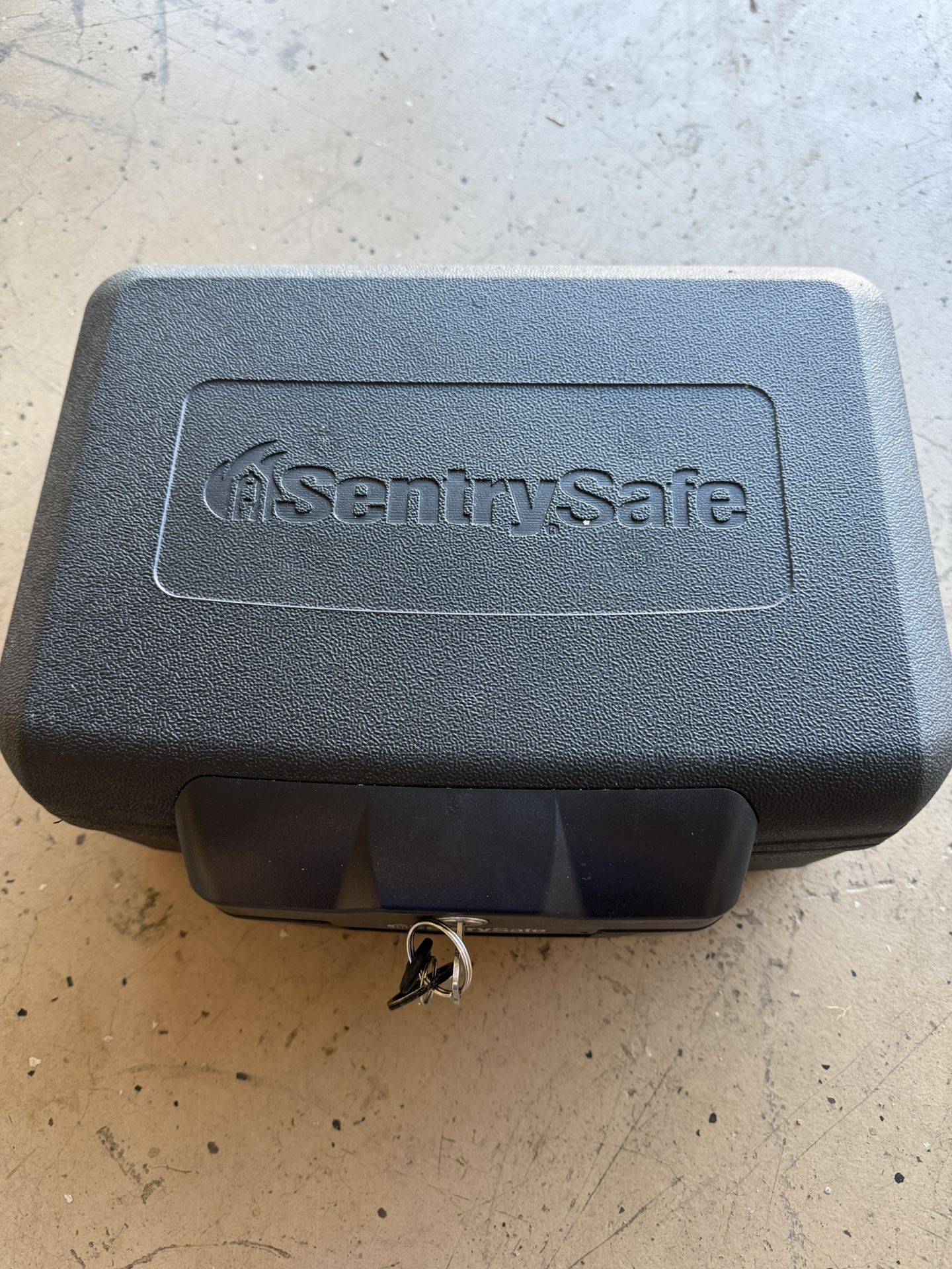 Lock Box SentrySafe Fireproof Safe with Key Lock, Chest Lock Box for Home or Travel Secures Money, Documents, 0.18 Cubic Feet