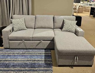 2 pc Contemporary Pull-Out Sleeper Sectional