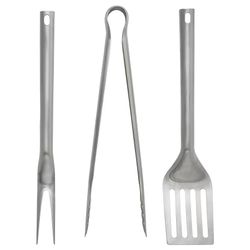IKEA GRILLTIDER 3-Piece Barbecue Tools Set, Stainless Steel