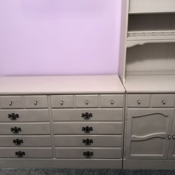 Ethan Allen vintage antique white bedroom set