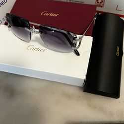 Cartier  VVS1 Moissanite Jagged / Gray Of Brown Lense 