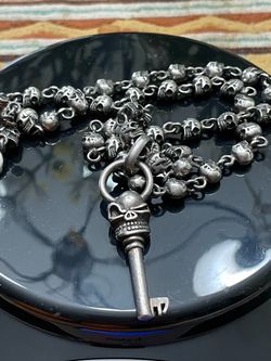 Solid Silver Skull necklace